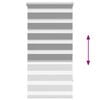 vidaXL Zebra blind 80.9x150 cm Fabric Width 76.7 cm grey