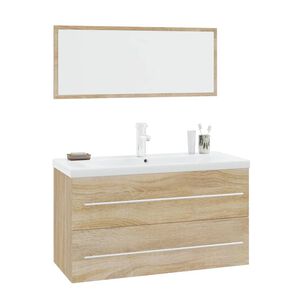 vidaXL 3 Piece Bathroom Furniture Set Sonoma Oak