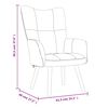 vidaXL Relaxing Chair with a Stool Light Grey Velvet
