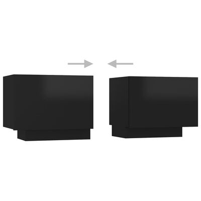 vidaXL TV Cabinet High Gloss Black 100x35x40 cm Engineered Wood