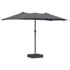 vidaXL Garden Parasol Anthracite 385 x 209 x 244 cm Polyester