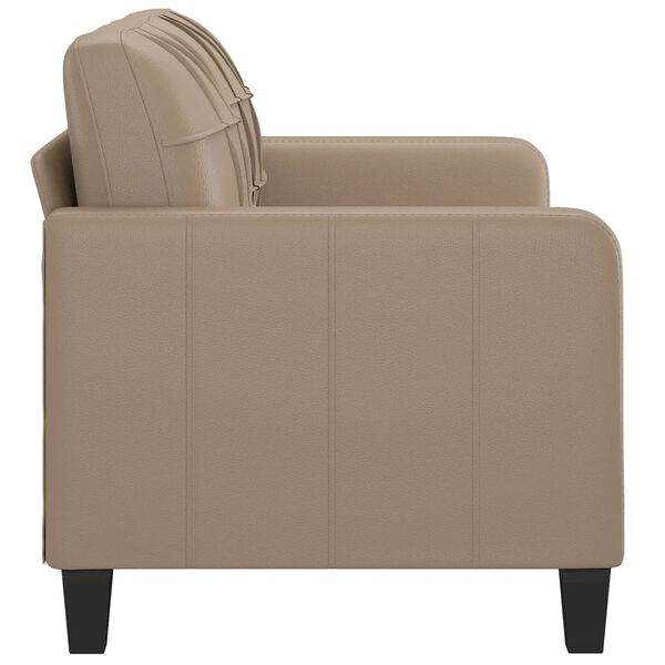 vidaXL 2-Seater Sofa Cappuccino 140 cm Faux Leather