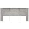 vidaXL Headboard Cabinet Concrete Grey 220x18.5x104.5 cm