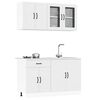vidaXL 4 Piece Kitchen Cabinet Set Lucca White Engineered Wood