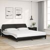 vidaXL Bed Frame "Dover" Black&White 180x200 cm King Faux Leather
