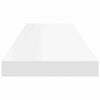vidaXL Floating Wall Shelves 2 pcs White 80x23.5x3.8 cm MDF
