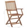 vidaXL Folding Garden Chairs 6 pcs with Cushions Solid Acacia Wood