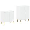 vidaXL 2 Piece Bathroom Cabinet Set DELFT White Engineered Wood