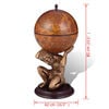 vidaXL Globe Bar Wine Stand Atlas Design 42x42x85 cm