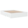 vidaXL Bed Frame with Drawers without Mattress White 135x190 cm Double