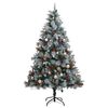 vidaXL Artificial Hinged Christmas Tree 300 LEDs & Ball Set 180 cm