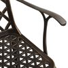 vidaXL 3 Piece Bistro Set Cast Aluminium Bronze