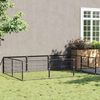 vidaXL Dog Kennel Black 6 m&sup2; Steel