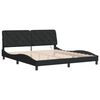 vidaXL Bed Frame with LED without Mattress Black 180x200 cm Velvet