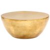 vidaXL Coffee Table | Brass | Hammered Aluminium | Medium | Decorative Inlays