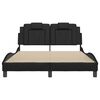 vidaXL Bed Frame "Viana" with LED without Mattress Black 137x190 cm
