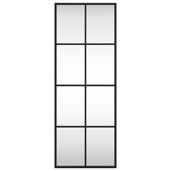 vidaXL Wall Mirror Black 30x80 cm Rectangle Iron