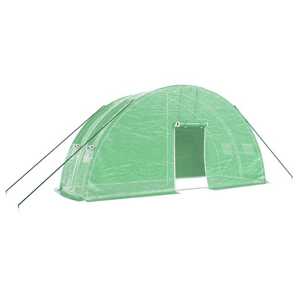 vidaXL Greenhouse with Steel Frame Green 12 m² 6x2x2.85 m
