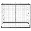 vidaXL Outdoor Dog Kennel Steel with Roof 110x220x180 cm