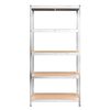 vidaXL 5-Layer Shelves 3 pcs Silver Steel&Engineered Wood
