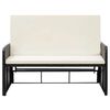 vidaXL 2 Piece Garden Lounge Set with Cushions Poly Rattan Black