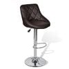 vidaXL Bar Stools 2 pcs Brown Faux Leather