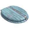 vidaXL WC Toilet Seats 2 pcs with Soft Close Lids MDF Old Wood Design