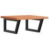 vidaXL Basin Shelf Wall Mounted Steel and Solid Wood Beech
