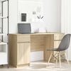 vidaXL Desk with Drawer Sonoma oak 140 x 49 x 76 cm Engineered wood
