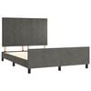 vidaXL Bed Frame without Mattress Dark Grey 137x187 cm Double Velvet
