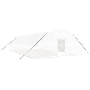 vidaXL Greenhouse with Steel Frame White 72 m&sup2; 12x6x2.85 m