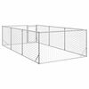 vidaXL Outdoor Dog Kennel with Door 2x4x1 m Galvanised Steel