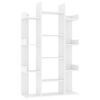vidaXL Book Cabinet White 86x25,5x140 cm Engineered Wood