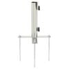 vidaXL Parasol Base with Ground Spikes for Ø32-38 mm Silver Steel