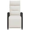 vidaXL Reclining Garden Chair with Side Table Black Poly Rattan