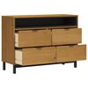 vidaXL Drawer Cabinet FLAM 110x40x80 cm Solid Wood Pine