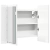 vidaXL LED Bathroom Mirror Cabinet High Gloss White 60x12x45 cm Acrylic