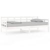 vidaXL Day Bed without Mattress White Solid Wood Pine 90x190 cm Single