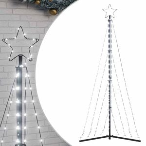 vidaXL LED Christmas Tree 339 LEDs Cold White 182 cm