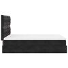 vidaXL Ottoman Bed with Mattresses Black Double Velvet
