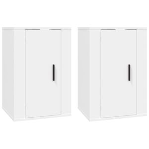 vidaXL Wall Mounted TV Cabinets 2 pcs White 40x34.5x60 cm