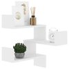 vidaXL Wall Corner Shelf White 40x40x50 cm Engineered Wood