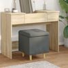 vidaXL Storage Ottoman with Cushion Dark Grey 40 x 40 x 45 cm Fabric