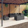 vidaXL 8 Piece Garden Lounge Set with Cushions Poly Rattan Grey