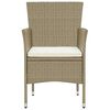 vidaXL 3 Piece Garden Dining Set Beige