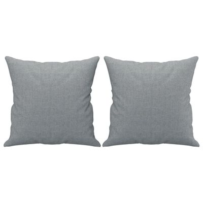 vidaXL 2 Piece Sofa Set with Pillows Light Grey Fabric