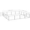 vidaXL Dog Kennel Silver 16 m&sup2; Steel