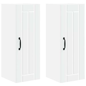 vidaXL Wall Cabinet LUCCA 2 pcs White Engineered Wood