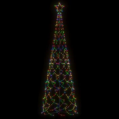vidaXL Christmas Cone Tree Colourful 500 LEDs 100x300 cm