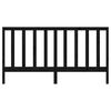 vidaXL Bed Headboard Black 186x4x100 cm Solid Wood Pine